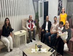 Kaymakam Çelikkol'dan şehit ailelerine 29 Ekim ziyareti