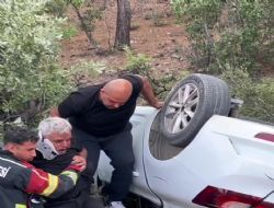 Seyir halindeki otomobil devrildi 1 yaral�