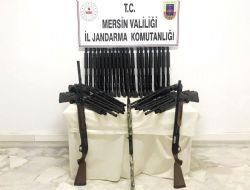Mut'ta 36 adet kaçak av tüfeği ele geçirildi