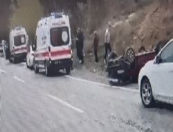 Trafik kazas� 3 ki�i hafif yaral�
