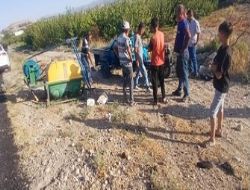 Tarm arac devrildi 2 hafif yaral